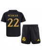 Billige Real Madrid Antonio Rudiger #22 Tredjedraktsett Barn 2023-24 Kortermet (+ Korte bukser)